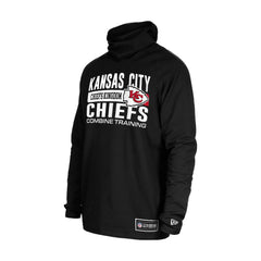 Kansas City Chiefs New Era Functional Fandom Balaclava Helmet Stripe Tri-Blend Hoodie Black