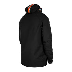 Miami Dolphins New Era Functional Fandom Balaclava Helmet Stripe Tri-Blend Hoodie Black
