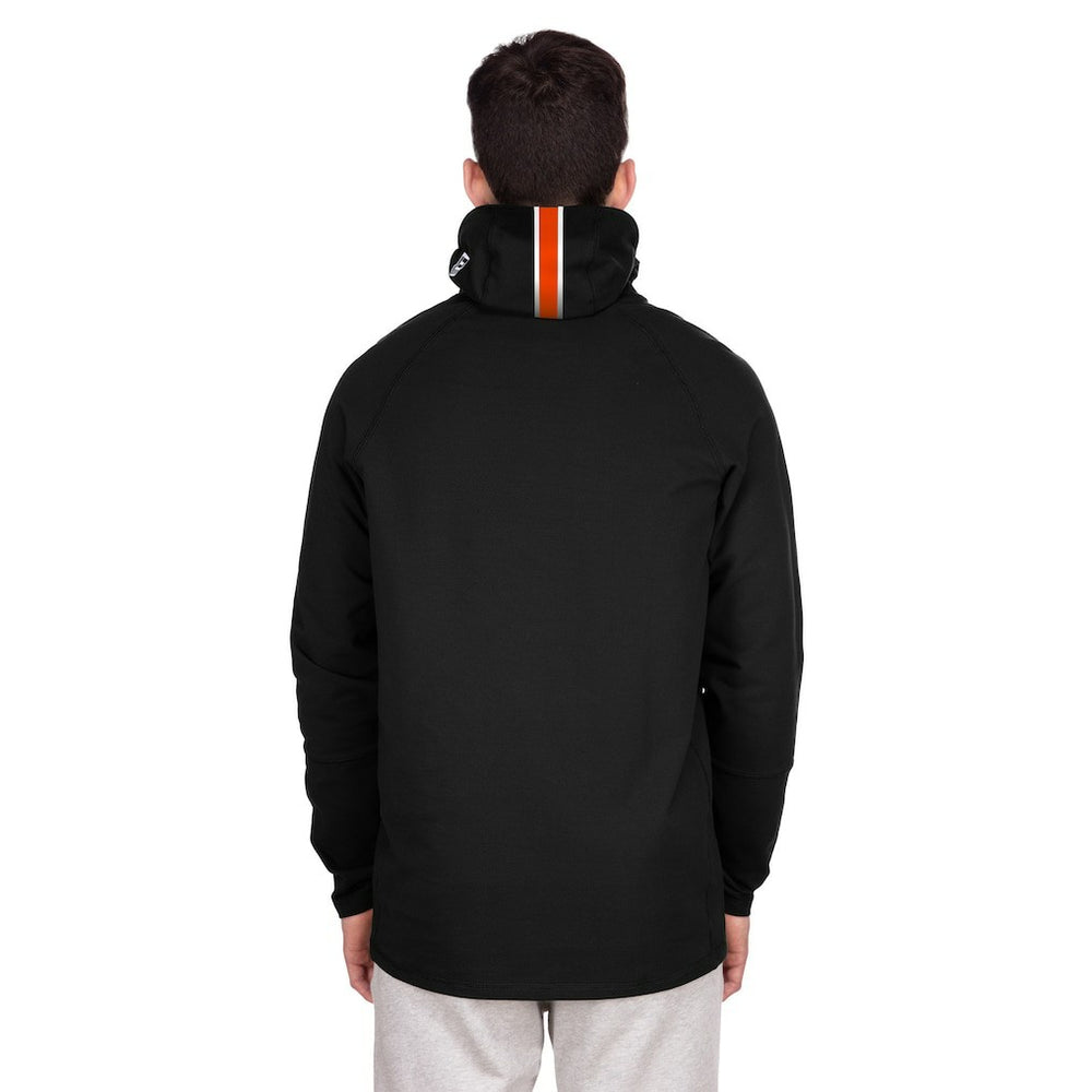 Miami Dolphins New Era Functional Fandom Balaclava Helmet Stripe Tri-Blend Hoodie Black