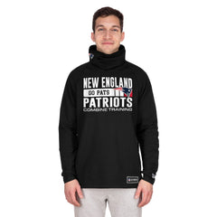 New England Patriots New Era Functional Fandom Balaclava Helmet Stripe Tri-Blend Hoodie Black