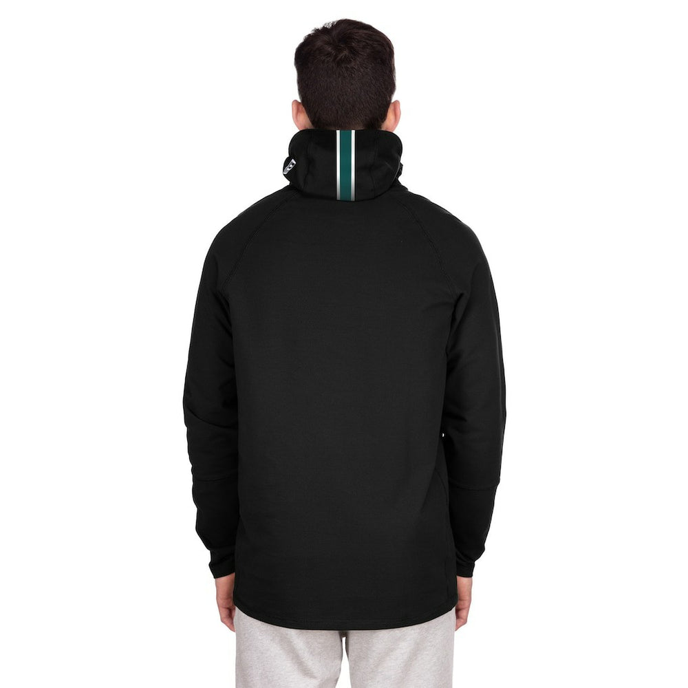 Philadelphia Eagles New Era Functional Fandom Balaclava Helmet Stripe Tri-Blend Hoodie Black