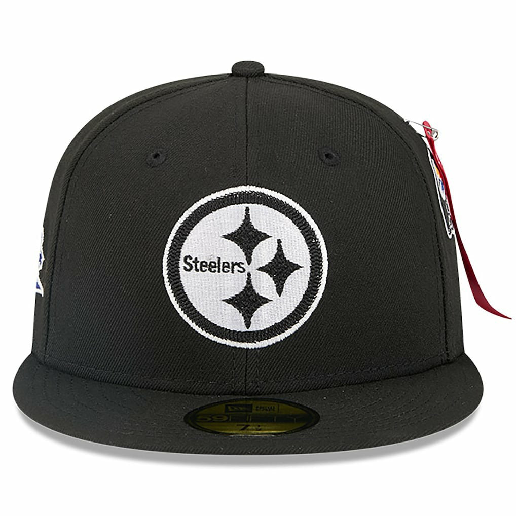 Pittsburgh Steelers New Era x Alpha Industries 59FIFTY Fitted Hat Black