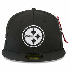 Pittsburgh Steelers New Era x Alpha Industries 59FIFTY Fitted Hat Black