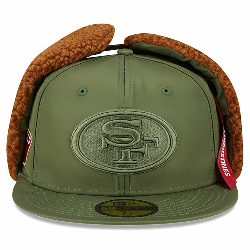 San Francisco 49ers New Era x Alpha Industries Dog Ears 59FIFTY Fitted Hat Olive
