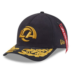 Los Angeles Rams New Era x Alpha Industries A-Frame 9FORTY Adjustable Hat Black