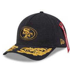 San Francisco 49ers New Era x Alpha Industries A-Frame 9FORTY Adjustable Hat Black