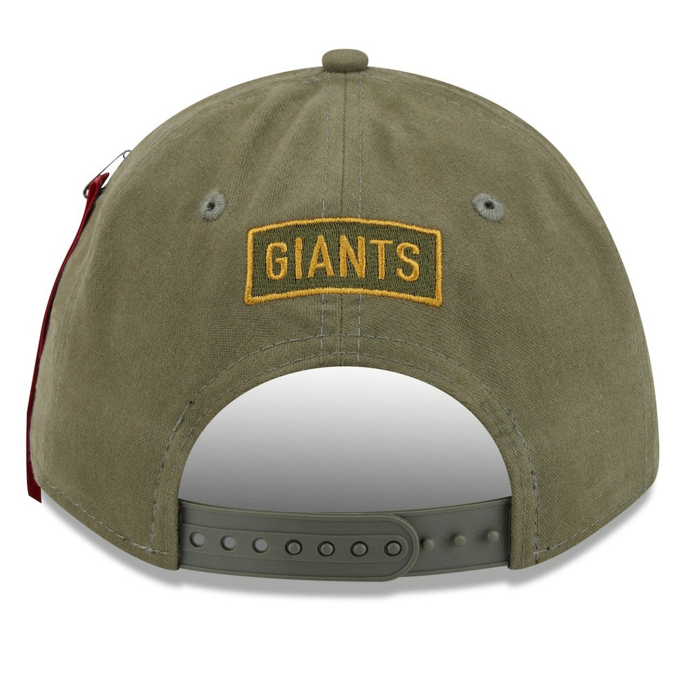 New York Giants New Era x Alpha Industries A-Frame 9FORTY Adjustable Hat Olive