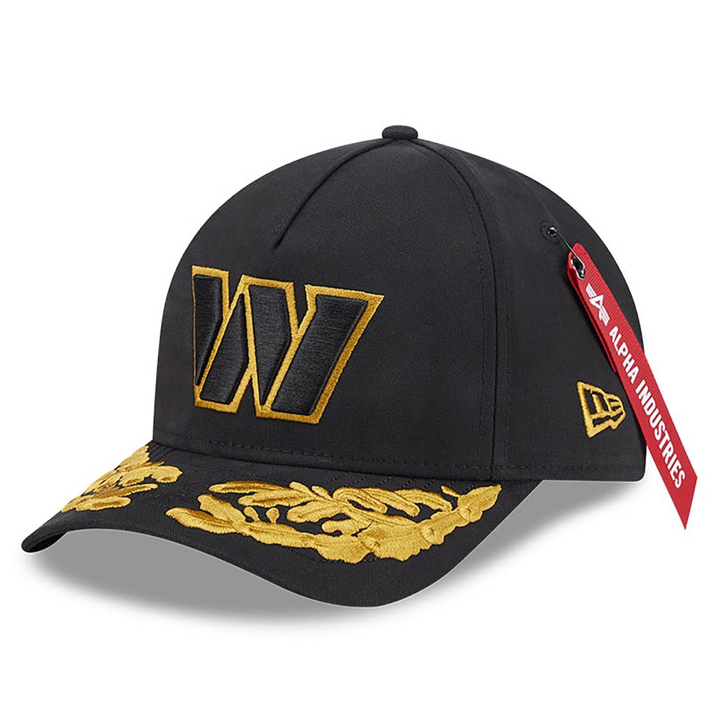 Washington Commanders New Era x Alpha Industries A-Frame 9FORTY Adjustable Hat Black