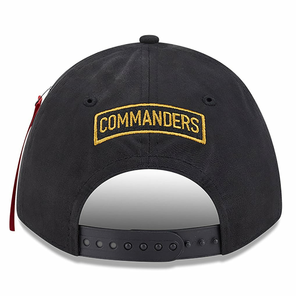 Washington Commanders New Era x Alpha Industries A-Frame 9FORTY Adjustable Hat Black