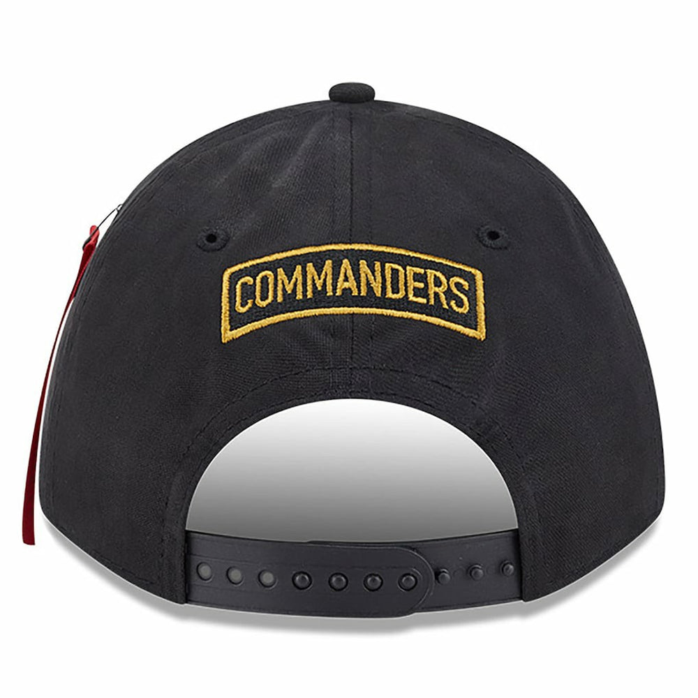 Washington Commanders New Era x Alpha Industries A-Frame 9FORTY Adjustable Hat Black