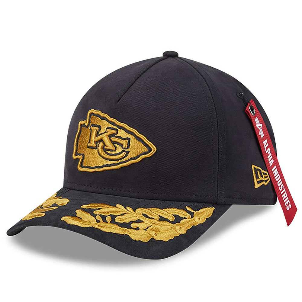 Kansas City Chiefs New Era x Alpha Industries A-Frame 9FORTY Adjustable Hat Black