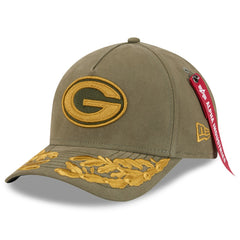 Green Bay Packers New Era x Alpha Industries A-Frame 9FORTY Adjustable Hat Olive