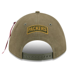 Green Bay Packers New Era x Alpha Industries A-Frame 9FORTY Adjustable Hat Olive