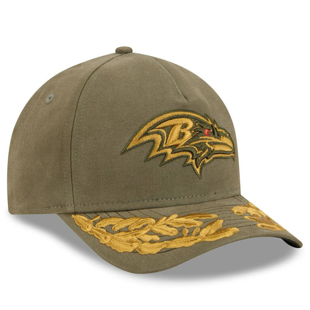 Baltimore Ravens New Era x Alpha Industries A-Frame 9FORTY Adjustable Hat Olive