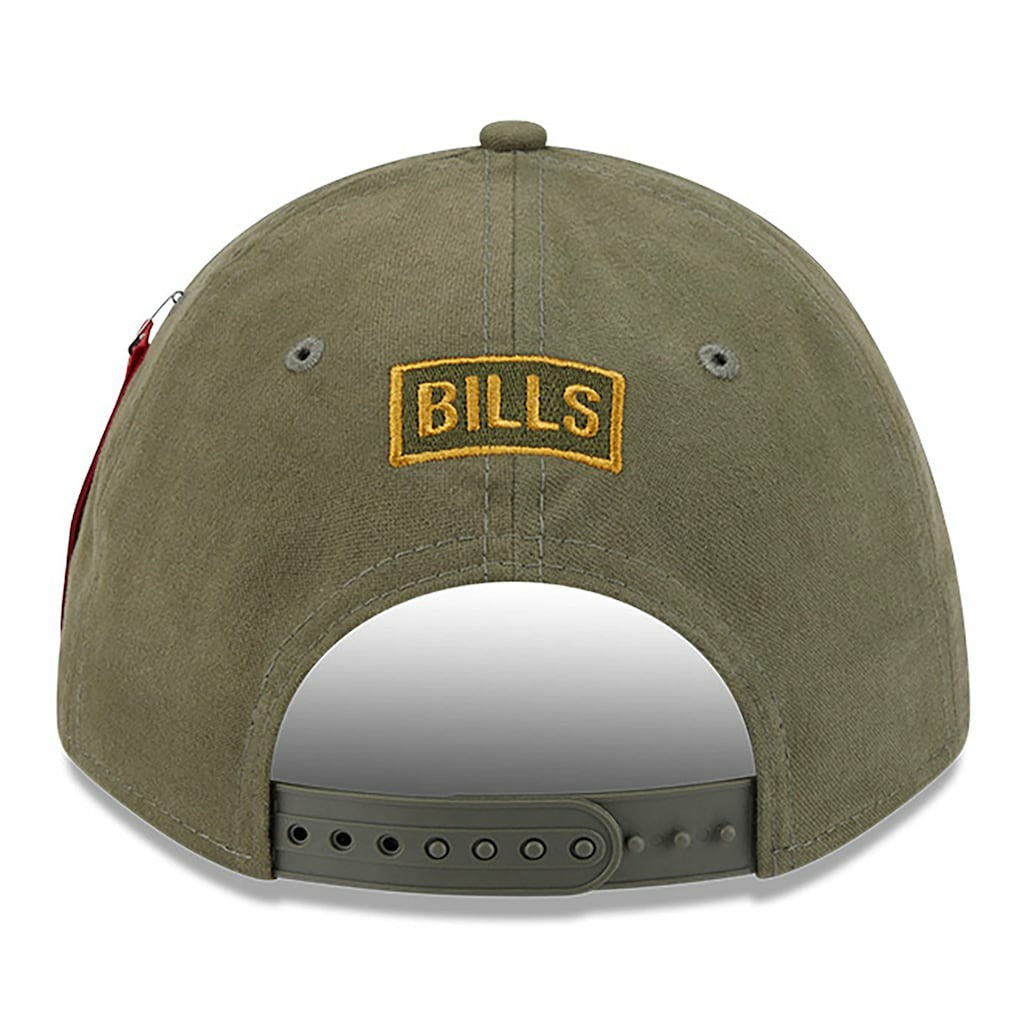 Buffalo Bills New Era x Alpha Industries A-Frame 9FORTY Adjustable Hat Olive