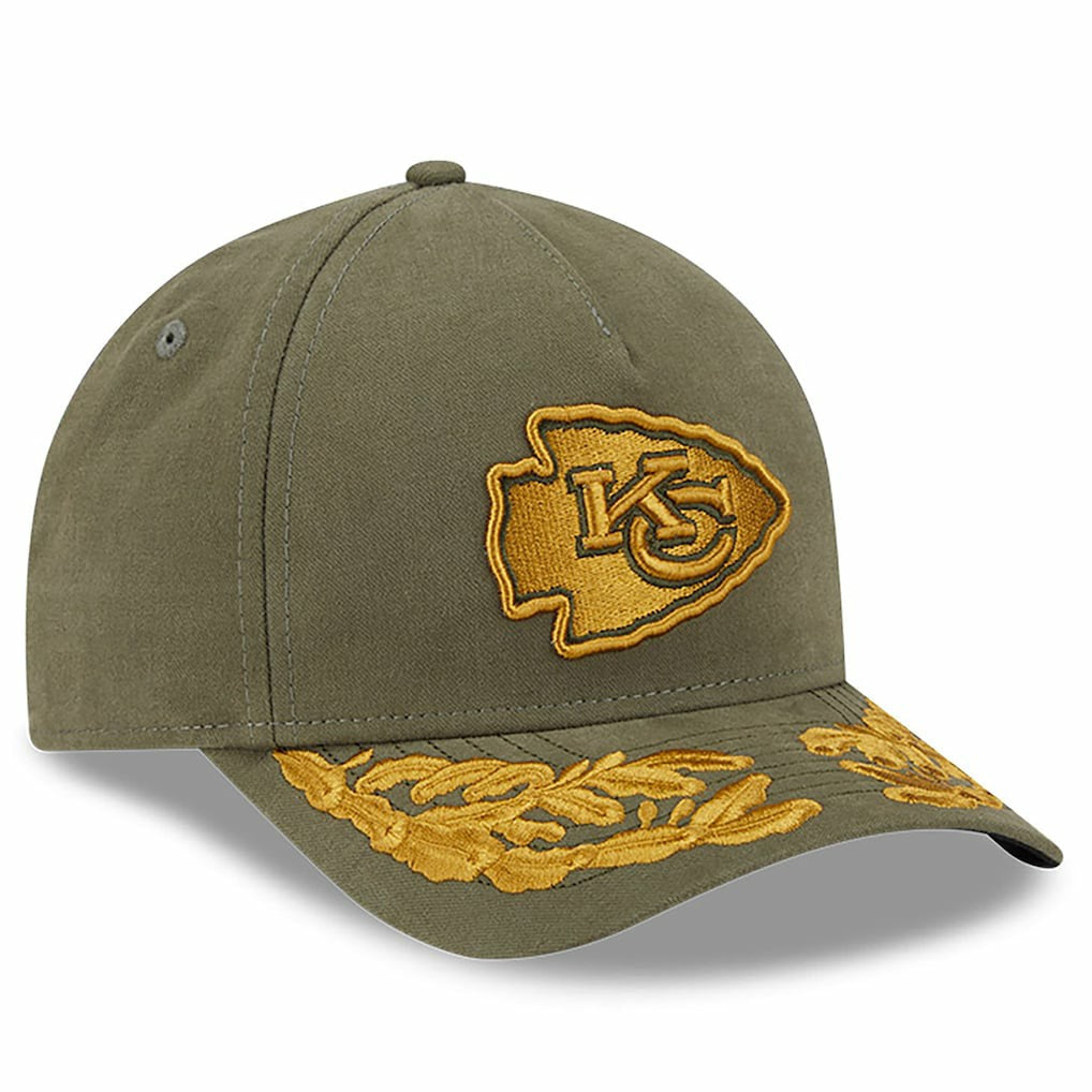 Kansas City Chiefs New Era x Alpha Industries A-Frame 9FORTY Adjustable Hat Olive