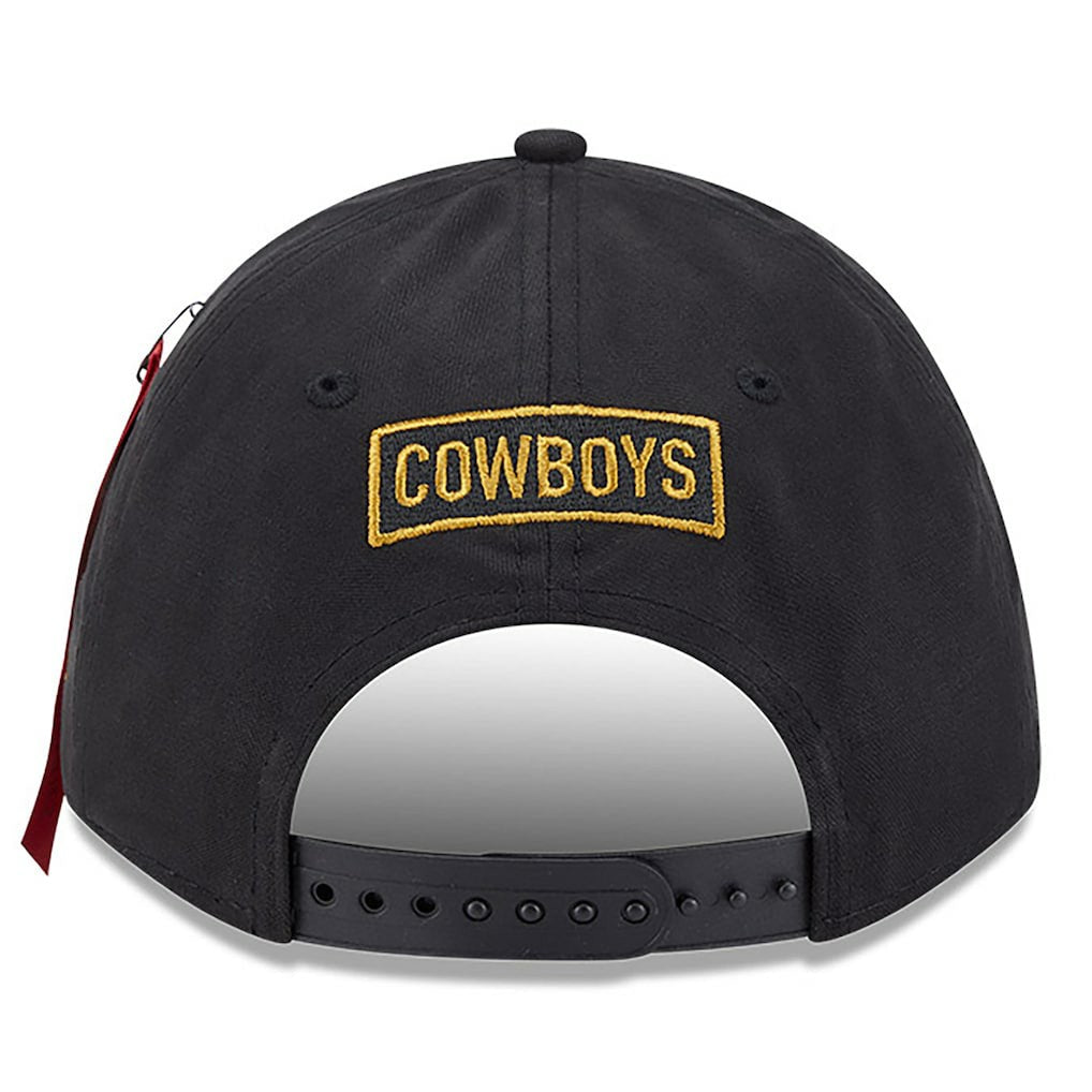 Dallas Cowboys New Era x Alpha Industries A-Frame 9FORTY Adjustable Hat Black
