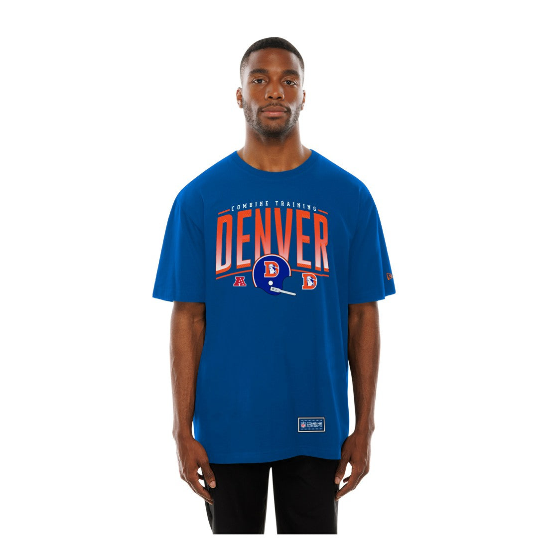 Denver Broncos New Era Combine Authentic Training Throwback T-Shirt Royal