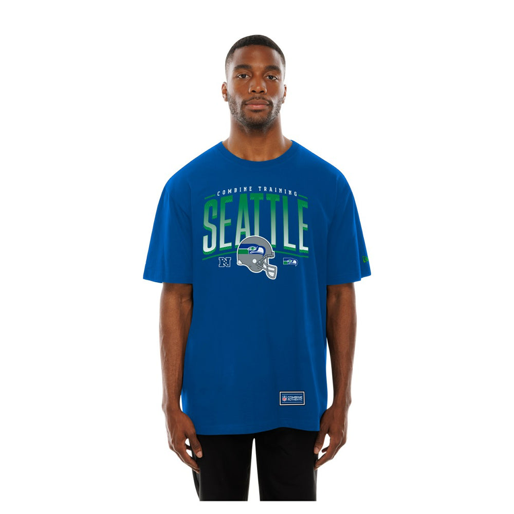Seattle Seahawks New Era Combine Authentic Training Throwback T-Shirt College Navy