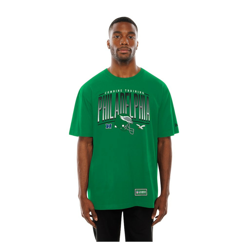 Philadelphia Eagles New Era Combine Authentic Training Throwback T-Shirt Green