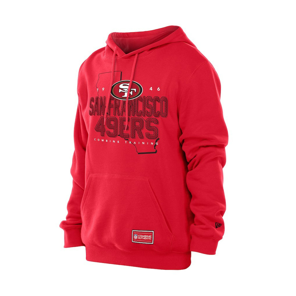 San Francisco 49ers New Era Combine Authentic Local State Throwback Hoodie Scarlet