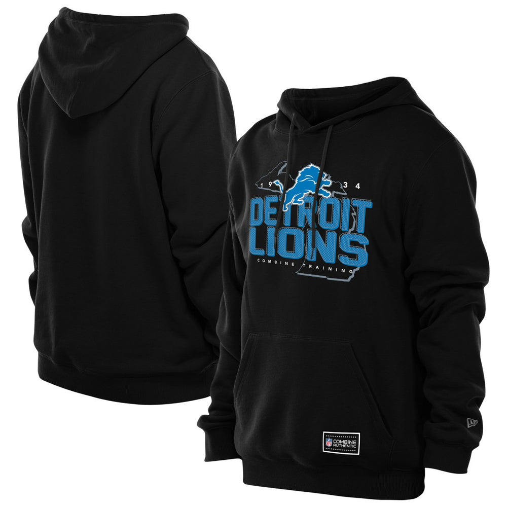 Detroit Lions New Era Combine Authentic Local State Hoodie Black