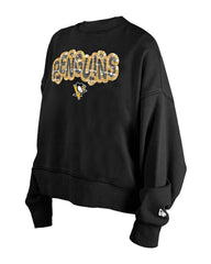 Pittsburgh Penguins New Era Girls Youth Flip Sequin Sweatshirt - Black - NHL 202632814