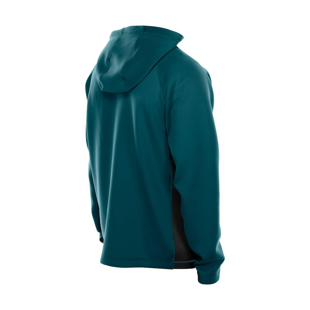 Philadelphia Eagles New Era Combine Authentic Raglan Scuba Full-Zip Hoodie Midnight Green