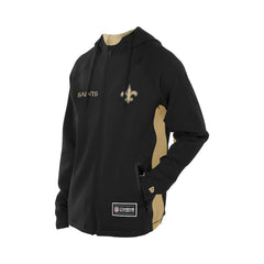 New Orleans Saints New Era Combine Authentic Raglan Scuba Full-Zip Hoodie Black
