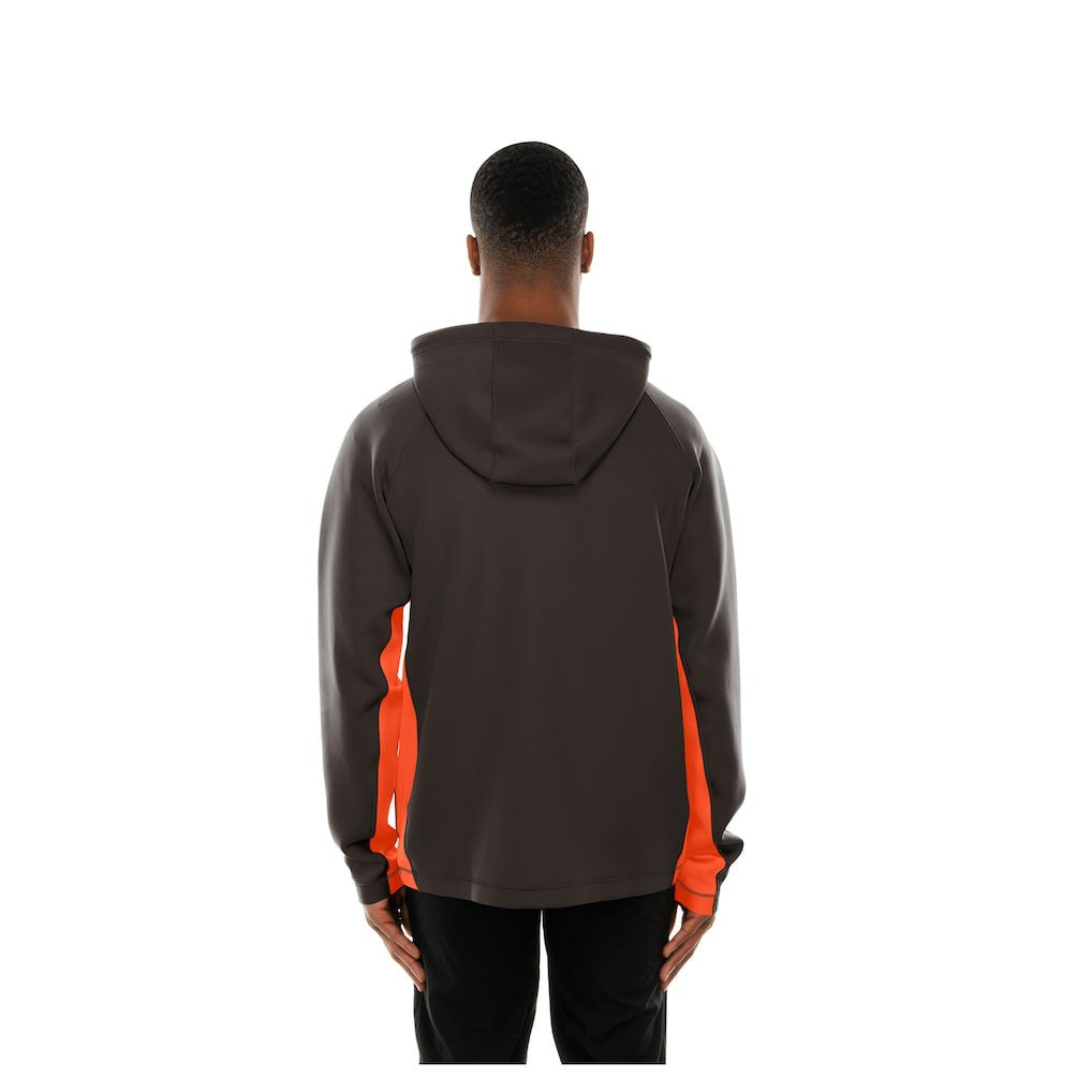 Cleveland Browns New Era Combine Authentic Raglan Scuba Full-Zip Hoodie Brown