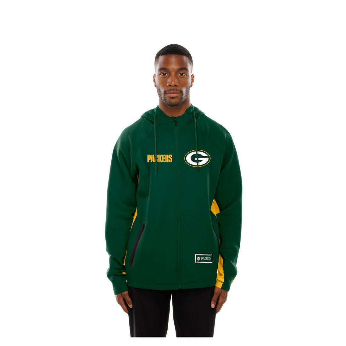 Green Bay Packers New Era Combine Authentic Raglan Scuba Full-Zip Hoodie Green