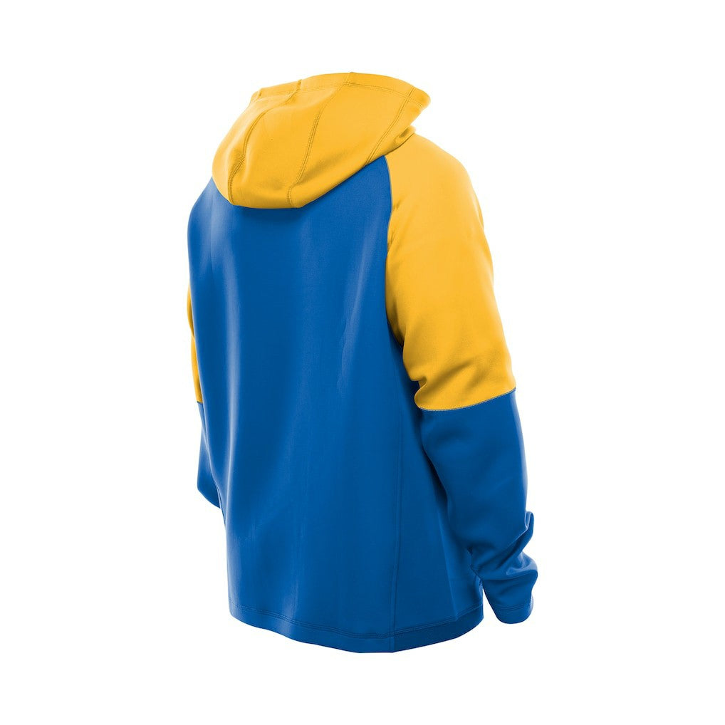 Los Angeles Rams New Era Combine Authentic Color Block Raglan Pullover Hoodie Royal