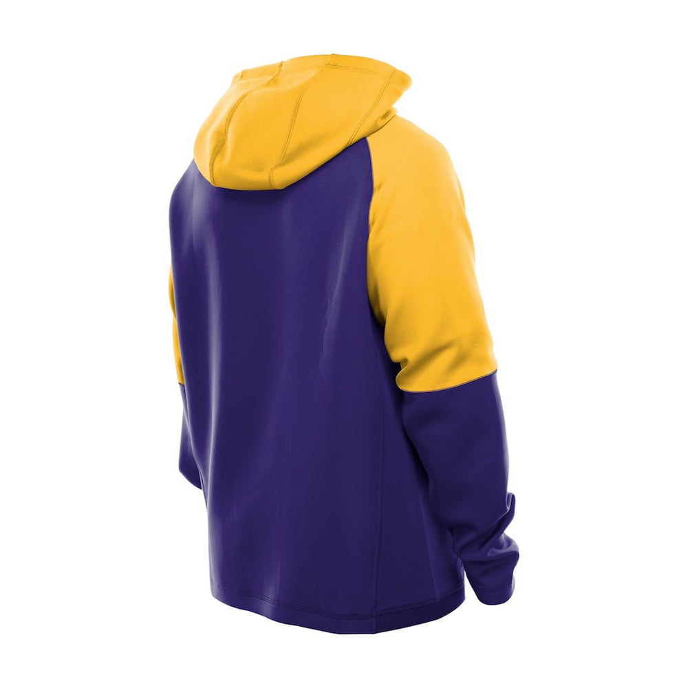 Minnesota Vikings New Era Combine Authentic Color Block Raglan Pullover Hoodie Purple