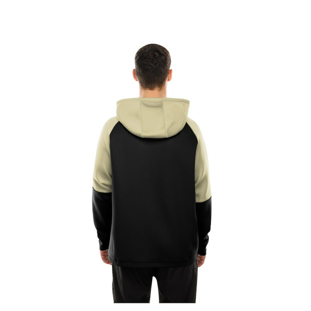 New Orleans Saints New Era Combine Authentic Color Block Raglan Pullover Hoodie Black