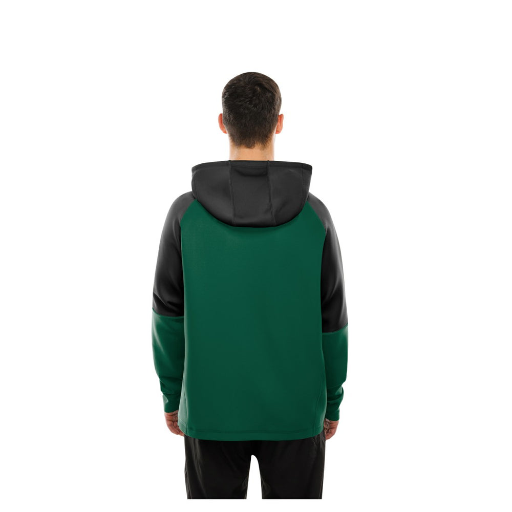 New York Jets New Era Combine Authentic Color Block Raglan Pullover Hoodie Green