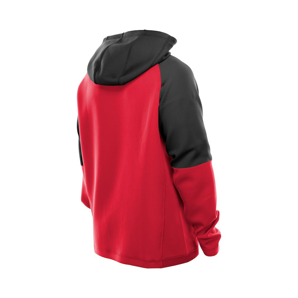 San Francisco 49ers New Era Combine Authentic Color Block Raglan Pullover Hoodie Scarlet
