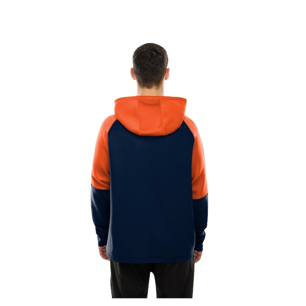 Chicago Bears New Era Combine Authentic Color Block Raglan Pullover Hoodie Navy