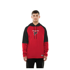 Atlanta Falcons New Era Combine Authentic Color Block Raglan Pullover Hoodie Red