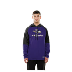 Baltimore Ravens New Era Combine Authentic Color Block Raglan Pullover Hoodie Purple