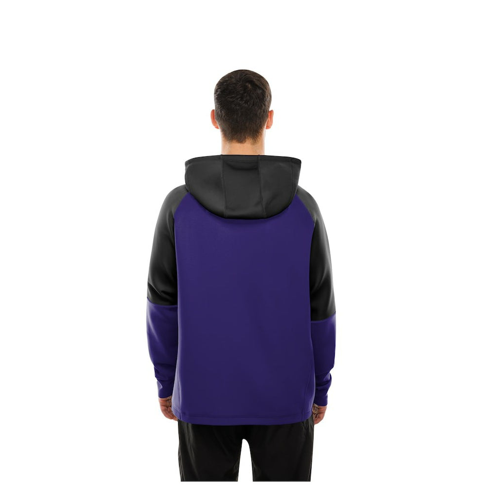 Baltimore Ravens New Era Combine Authentic Color Block Raglan Pullover Hoodie Purple