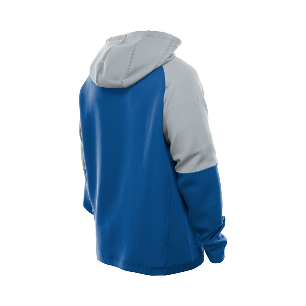 Detroit Lions New Era Combine Authentic Color Block Raglan Pullover Hoodie Blue