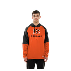 Cincinnati Bengals New Era Combine Authentic Color Block Raglan Pullover Hoodie Orange
