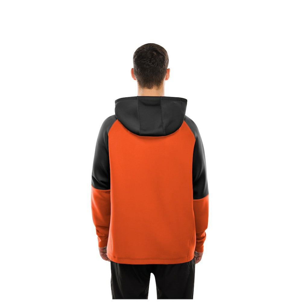 Cincinnati Bengals New Era Combine Authentic Color Block Raglan Pullover Hoodie Orange