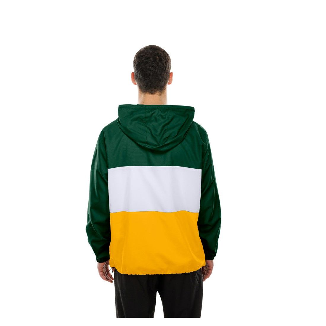 Green Bay Packers New Era Ripstop Quarter-Zip Hooded Windbreaker Green