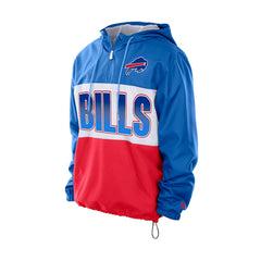 Buffalo Bills New Era Ripstop Quarter-Zip Hooded Windbreaker Royal