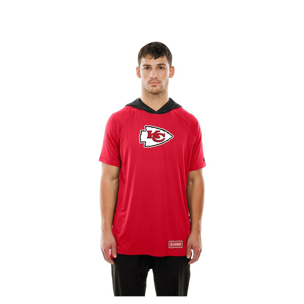 Kansas City Chiefs New Era Combine Authentic Hooded Raglan Short-Sleeve T-Shirt Red