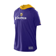 Minnesota Vikings New Era Combine Authentic Hooded Raglan Short-Sleeve T-Shirt Purple