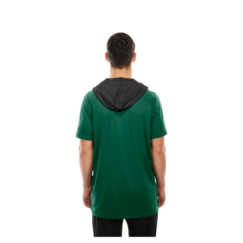 New York Jets New Era Combine Authentic Hooded Raglan Short-Sleeve T-Shirt Green