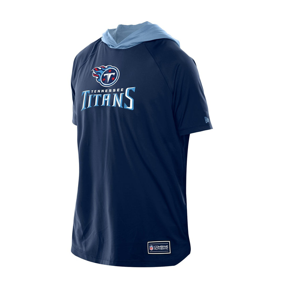 Tennessee Titans New Era Combine Authentic Hooded Raglan Short-Sleeve T-Shirt Navy