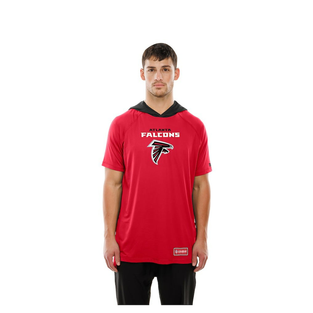 Atlanta Falcons New Era Combine Authentic Hooded Raglan Short-Sleeve T-Shirt Red
